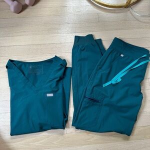 Figs Green Track Pants Joggers